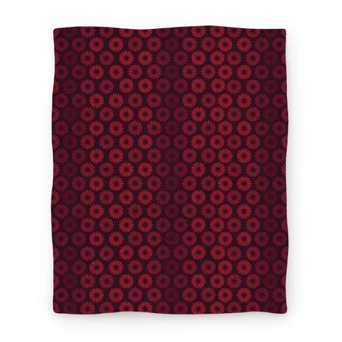 Movie Anime Vintage Flower Pattern (Red) Premium Fleece Sherpa Blanket Perfect Gifts For Family On Christmas