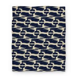 Movie Anime Vintage Nautical Whale Pattern Premium Fleece Sherpa Blanket Perfect Gifts For Family On Christmas