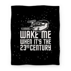 Movie Anime Wake Me When It's The 23rd Century Premium Fleece Sherpa Blanket Perfect Gifts For Family On Christmas