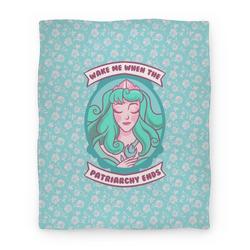 Movie Anime Wake Me When The Patriarchy Ends Premium Fleece Sherpa Blanket Perfect Gifts For Family On Christmas