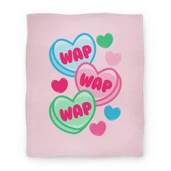 Movie Anime WAP WAP WAP Candy Hearts Parody Premium Fleece Sherpa Blanket Perfect Gifts For Family On Christmas