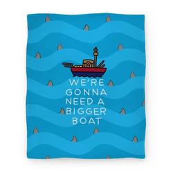 Movie Anime We're Gonna Need A Bigger Boat Premium Fleece Sherpa Blanket Perfect Gifts For Family On Christmas