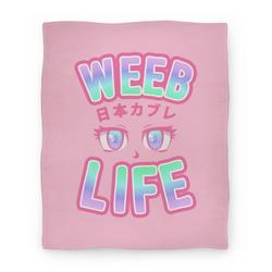Movie Anime Weeb Life (Thug Life Parody) Premium Fleece Sherpa Blanket Perfect Gifts For Family On Christmas
