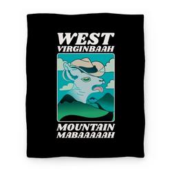 Movie Anime West Virginbaah, Mountain Mabaah (Country Roads Goat) Premium Fleece Sherpa Blanket Perfect Gifts For Family Christmas