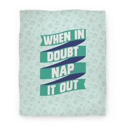 Movie Anime When In Doubt, Nap It Out Premium Fleece Sherpa Blanket Perfect Gifts For Family On Christmas