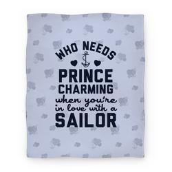 Movie Anime Who Needs Prince Charming? (U.S. Navy) Premium Fleece Sherpa Blanket Perfect Gifts For Family On Christmas