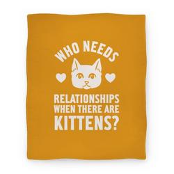 Movie Anime Who Needs Relationships When There Are Kittens Premium Fleece Sherpa Blanket Perfect Gifts For Family On Christmas