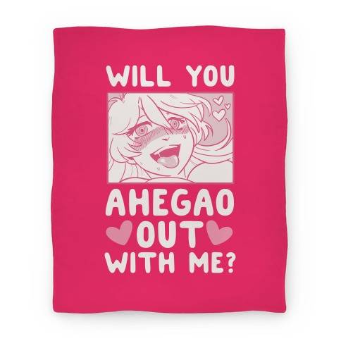 Movie Anime Will You Ahegao Out With Me Premium Fleece Sherpa Blanket Perfect Gifts For Family On Christmas