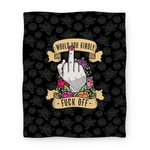 Movie Anime Would You Kindly F*** Off? Premium Fleece Sherpa Blanket Perfect Gifts For Family On Christmas