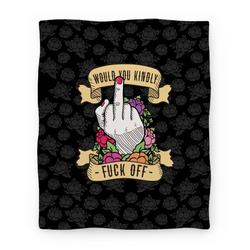 Movie Anime Would You Kindly F*** Off? Premium Fleece Sherpa Blanket Perfect Gifts For Family On Christmas