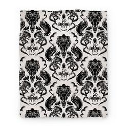 Movie Anime Xenomorph Black and White Premium Fleece Sherpa Blanket Perfect Gifts For Family On Christmas
