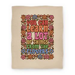 Movie Anime You Can Learn A lot Of Things From The Flowers Premium Fleece Sherpa Blanket Perfect Gifts For Family On Christmas