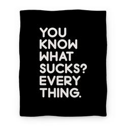 Movie Anime You Know What Sucks? Premium Fleece Sherpa Blanket Perfect And Unique Gifts For Family On Christmas