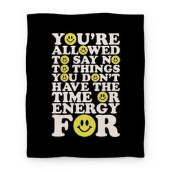 Movie Anime You're Aloud To Say No To Things Premium Fleece Sherpa Blanket Perfect Gifts For Family On Christmas