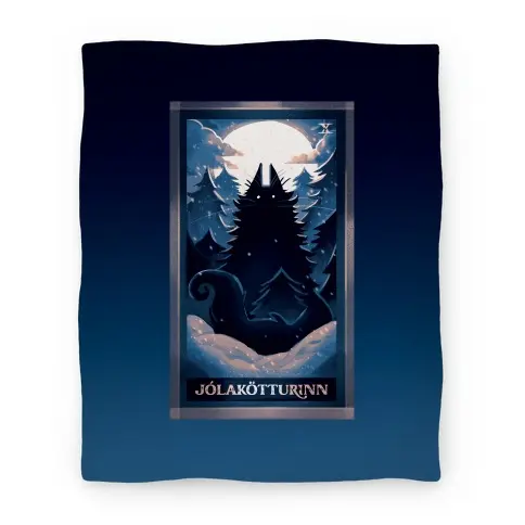 Movie Anime Yule Cat Tarot Card Jlaktturinn Premium Fleece Sherpa Blanket Perfect Gifts For Family On Christmas