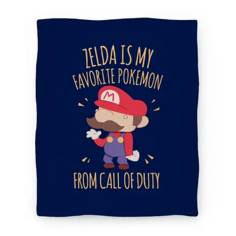 Movie Anime Zelda Is My Favorite Pokemon Premium Fleece Sherpa Blanket Perfect Gifts For Family On Christmas