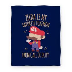 Movie Anime Zelda Is My Favorite Pokemon Premium Fleece Sherpa Blanket Perfect Gifts For Family On Christmas