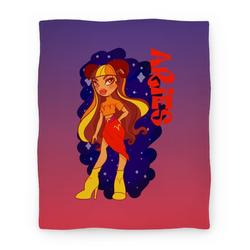 Movie Anime Zodiac Dollz: Aries Premium Fleece Sherpa Blanket Perfect And Unique Gifts For Family On Christmas