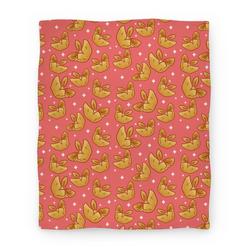Movie Anime Crab Rangoons Pattern Red Premium Fleece Sherpa Blanket Perfect Gifts For Family On Christmas