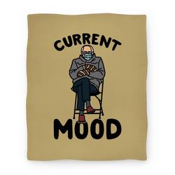 Movie Anime Current Mood Sassy Bernie Sanders Premium Fleece Sherpa Blanket Perfect Gifts For Family On Christmas