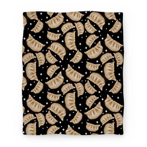 Movie Anime Dumplings Pattern Black Premium Fleece Sherpa Blanket Perfect Gifts For Family On Christmas