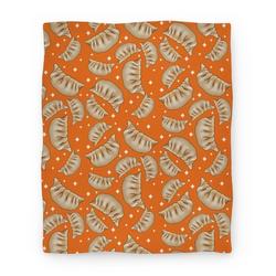 Movie Anime Dumplings Pattern Orange Premium Fleece Sherpa Blanket Perfect Gifts For Family On Christmas