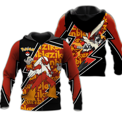 Anime Blaziken Zip Hoodie Costume Shirt Fan Gift Idea Perfect And Unique Gifts For Otaku Anime Fans On Christmas