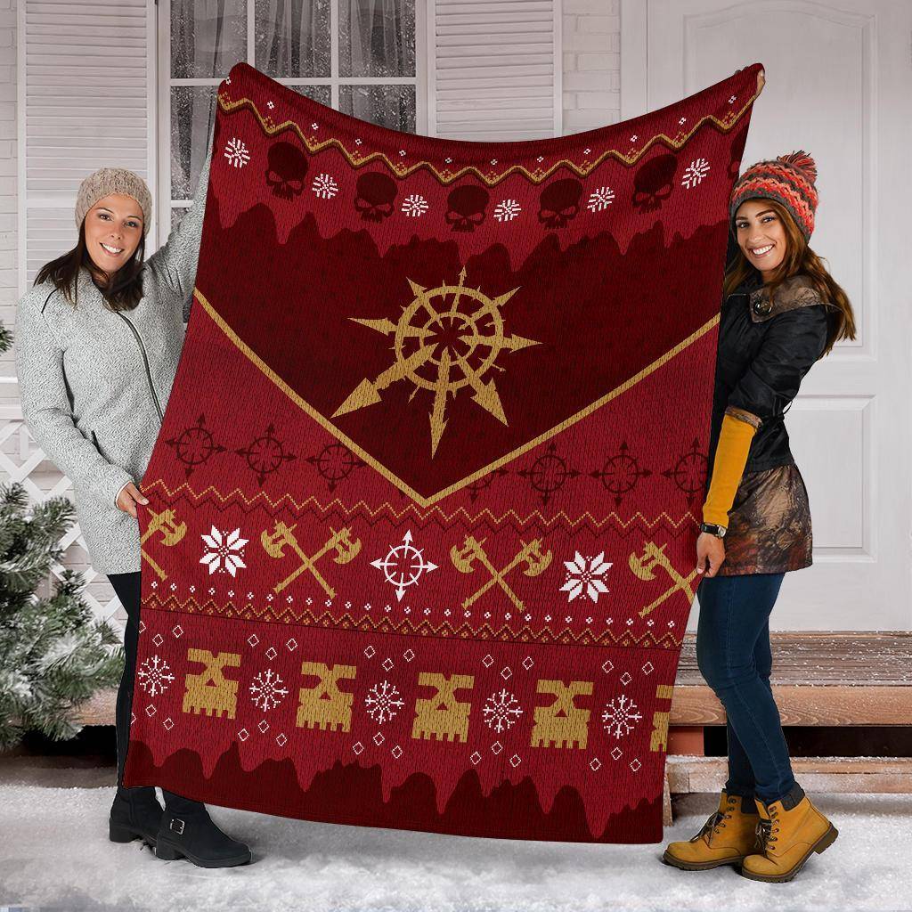 Movie Bloody Sign Ugly Christmas Custom Fleece Sherpa Blanket Home Decor Perfect Gifts For Family On Christmas