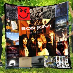 Music Bon Jovi These Days Rock Band Fleece Sherpa Blanket Perfect And Unique Gifts For Family On Christmas