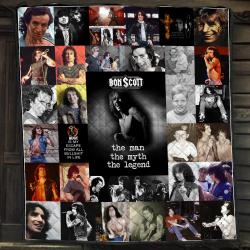 Movie Bon Scott Pictures Quilt Fleece Sherpa Blanket Personalized Perfect Gifts For Family On Christmas