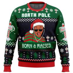 Born and Raised Fresh Prince of Bel-Air Ugly Christmas Sweater Perfect And Unique Gifts For Adults Kids On Christmas