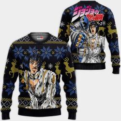 Bruno Bucciarati Ugly Christmas Sweater Custom Anime JJBA Xmas Gifts Perfect And Unique Gifts For Adults Kids On Christmas