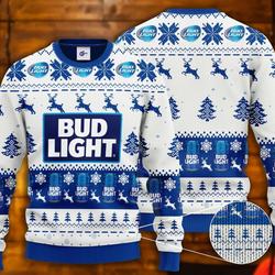 Bud Light Beer Ugly Christmas Sweatshirt Sweater Perfect And Unique Gifts For Adults Kids On Christmas