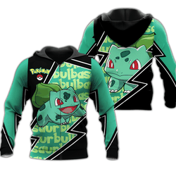 Anime Bulbasaur Zip Hoodie Costume Shirt Fan Gift Idea Perfect And Unique Gifts For Otaku Anime Fans On Christmas