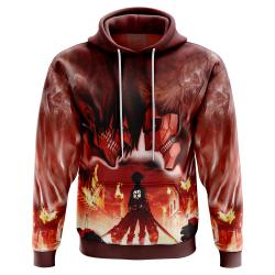 Anime Burning Attack on Titan Hoodie Perfect And Unique Gifts For Otaku Anime Fans On Christmas