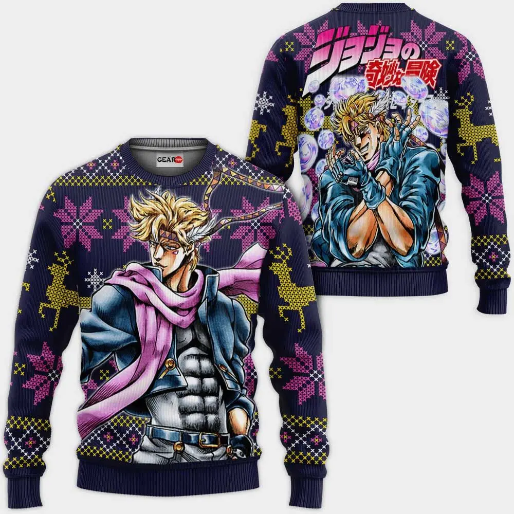 Caesar Anthonio Zeppeli Ugly Christmas Sweater Custom JJBA Anime Xmas Gifts Perfect And Unique Gifts For Adults Kids On Christmas