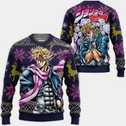 Caesar Anthonio Zeppeli Ugly Christmas Sweater Custom JJBA Anime Xmas Gifts Perfect And Unique Gifts For Adults Kids On Christmas