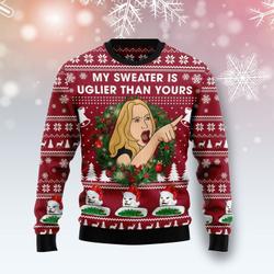 Cat Woman Meme Xmas Ugly Christmas Sweatshirt Sweater Perfect And Unique Gifts For Adults Kids On Christmas
