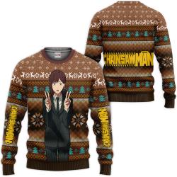 Chainsaw Man Kobeni Higashiyama Ugly Christmas Sweater Custom For Anime Fans Perfect And Unique Gifts For Adults Kids On Christmas