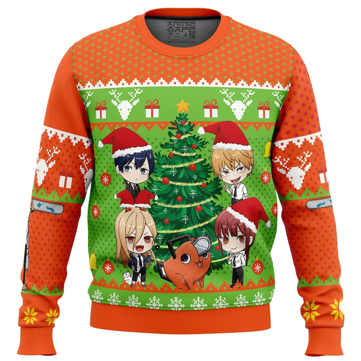 Chibi Chainsaw Man Ugly Christmas Sweater Perfect And Unique Gifts For Adults Kids On Christmas