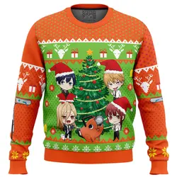 Chibi Chainsaw Man Ugly Christmas Sweater Perfect And Unique Gifts For Adults Kids On Christmas