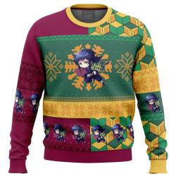 Chibi Christmas Giyu Tomioka Demon Slayer Ugly Christmas Sweater Perfect And Unique Gifts For Adults Kids On Christmas