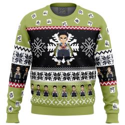 Chibi Christmas Gyomei Himejima Demon Slayer Ugly Christmas Sweater Perfect And Unique Gifts For Adults Kids On Christmas