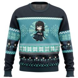 Chibi Christmas Muichiro Tokito Demon Slayer Ugly Christmas Sweater Perfect And Unique Gifts For Adults Kids On Christmas