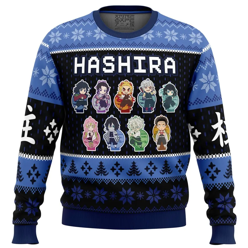 Chibi Hashira Demon Slayer Ugly Christmas Sweater Perfect And Unique Gifts For Adults Kids On Christmas