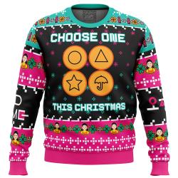 Choose One This Christmas Squid Game Christmas Sweater Perfect And Unique Gifts For Adults Kids On Christmas