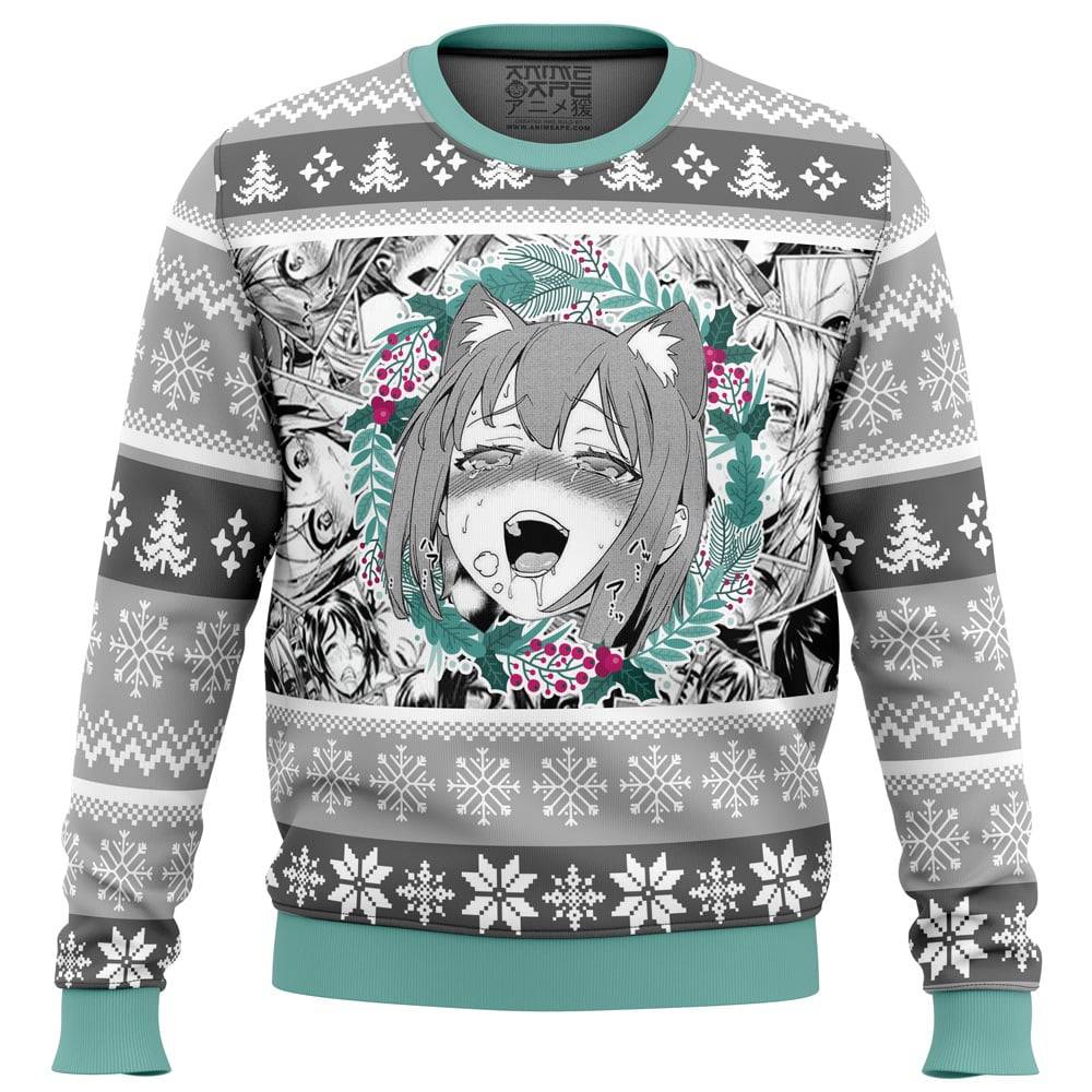 Christmas Anime Ahegao Ugly Christmas Sweater Perfect And Unique Gifts For Adults Kids On Christmas