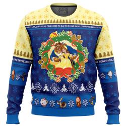 Christmas Beauty and the Beast Disney Ugly Christmas Sweater Perfect And Unique Gifts For Adults Kids On Christmas