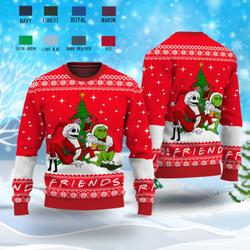 Christmas Friends Home Alone Elf Grinch Xmas Ugly Sweatshirt Sweater Perfect And Unique Gifts For Adults Kids On Christmas