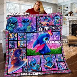 Anime Christmas Gifts Lilo And Stitch Birthday Fleece Fleece Sherpa Blanket Perfect Gifts For Family On Christmas